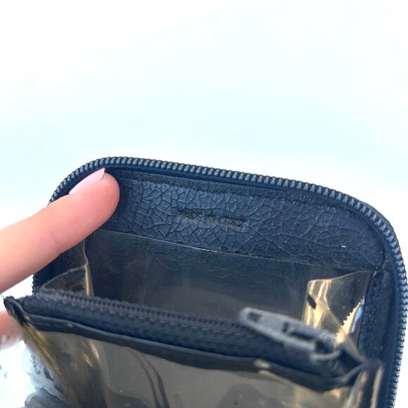 Vintage Miu Miu Y2K 2000s Black Sequin Zip Around Wallet Prada Small Micro - Picture 8 of 10